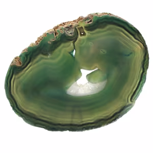 Natuurlijke groene agaatschijf – Decoratief stuk 250 g