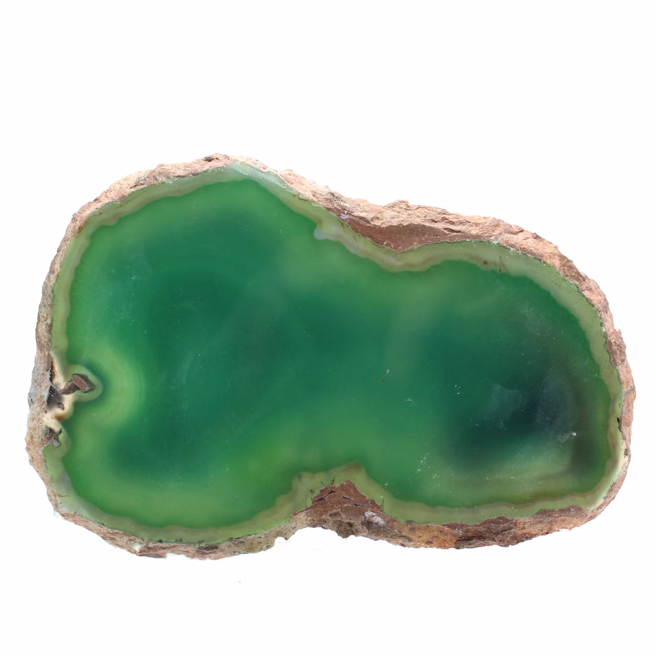 Gesneden groene agaat – Mineraalexemplaar uit Brazilië, 315 g
