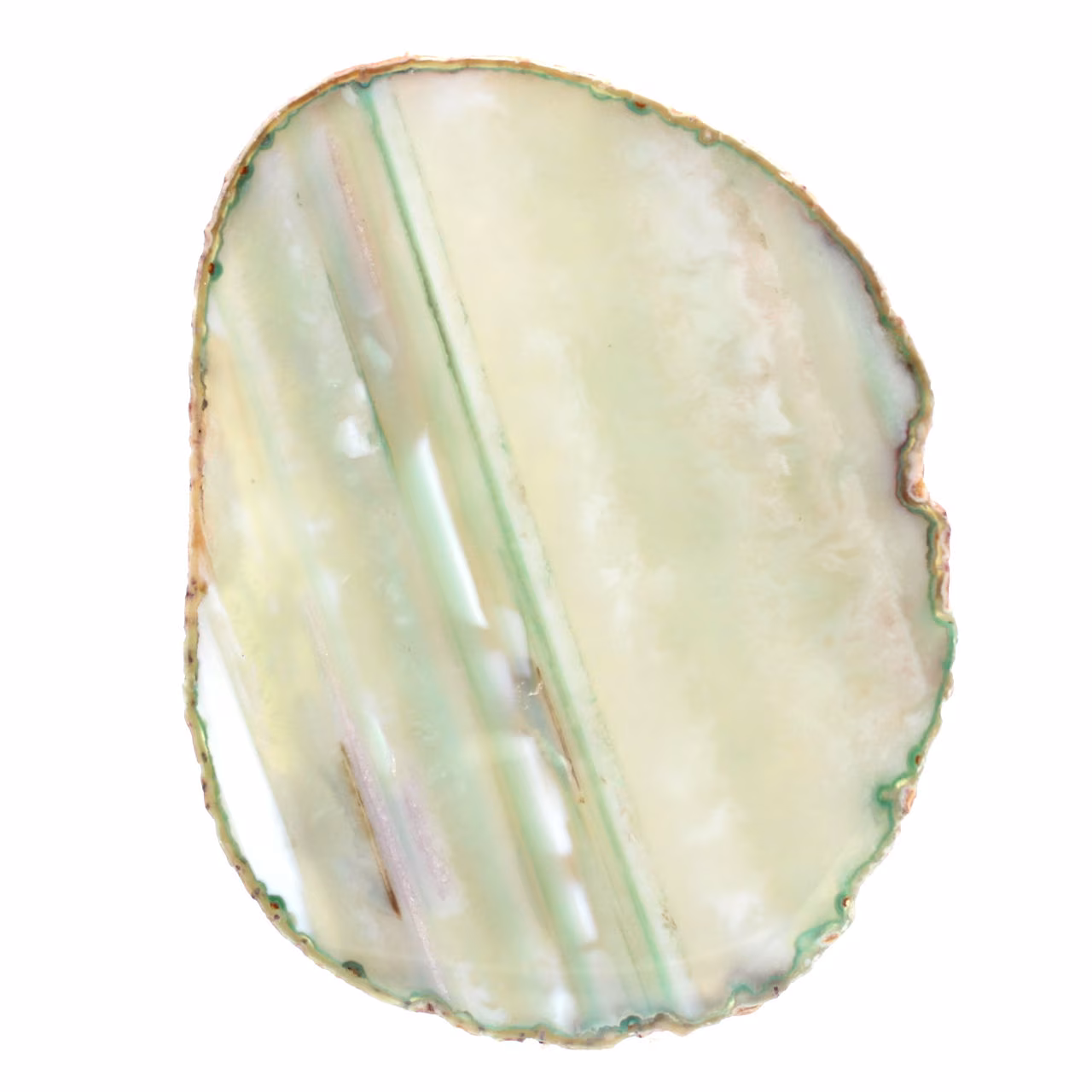 Natuurlijke, groengetinte agaatplak – Brazilië 240 g