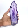 Doorgesneden exemplaar van Braziliaanse violette langwerpige agaat - 3