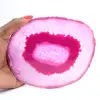 Een deel van gepolijste, roze geverfde agaat - 3