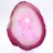Gepolijste roze getinte Braziliaanse agaat