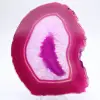 Natuurlijke roze geverfde agaatplak - 0