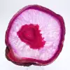 Gepolijste plak roze geverfde agaat - 1