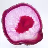 Decoratief schijfje roze getinte agaat - 1