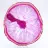 Natuurlijke roze getinte agaatplak
