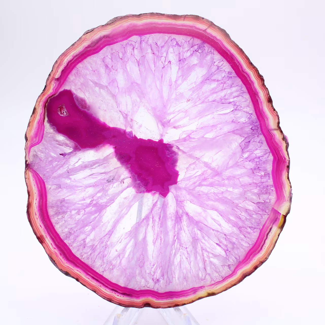 Natuurlijke roze getinte agaatplak