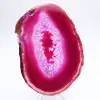 Gepolijste plak roze geverfde agaat - 1