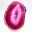 Gepolijste plak roze geverfde agaat — 2