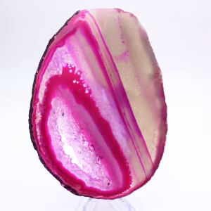 Gepolijste, roze getinte agaatschijfjes