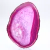 Decoratief schijfje roze geverfde agaat - 1