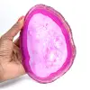 Decoratief schijfje roze geverfde agaat - 3