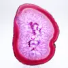 Gepolijste plak roze geverfde agaat - 5