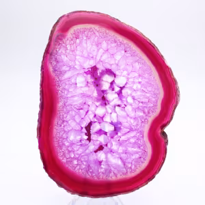 gepolijst agaatplakje, roze getint