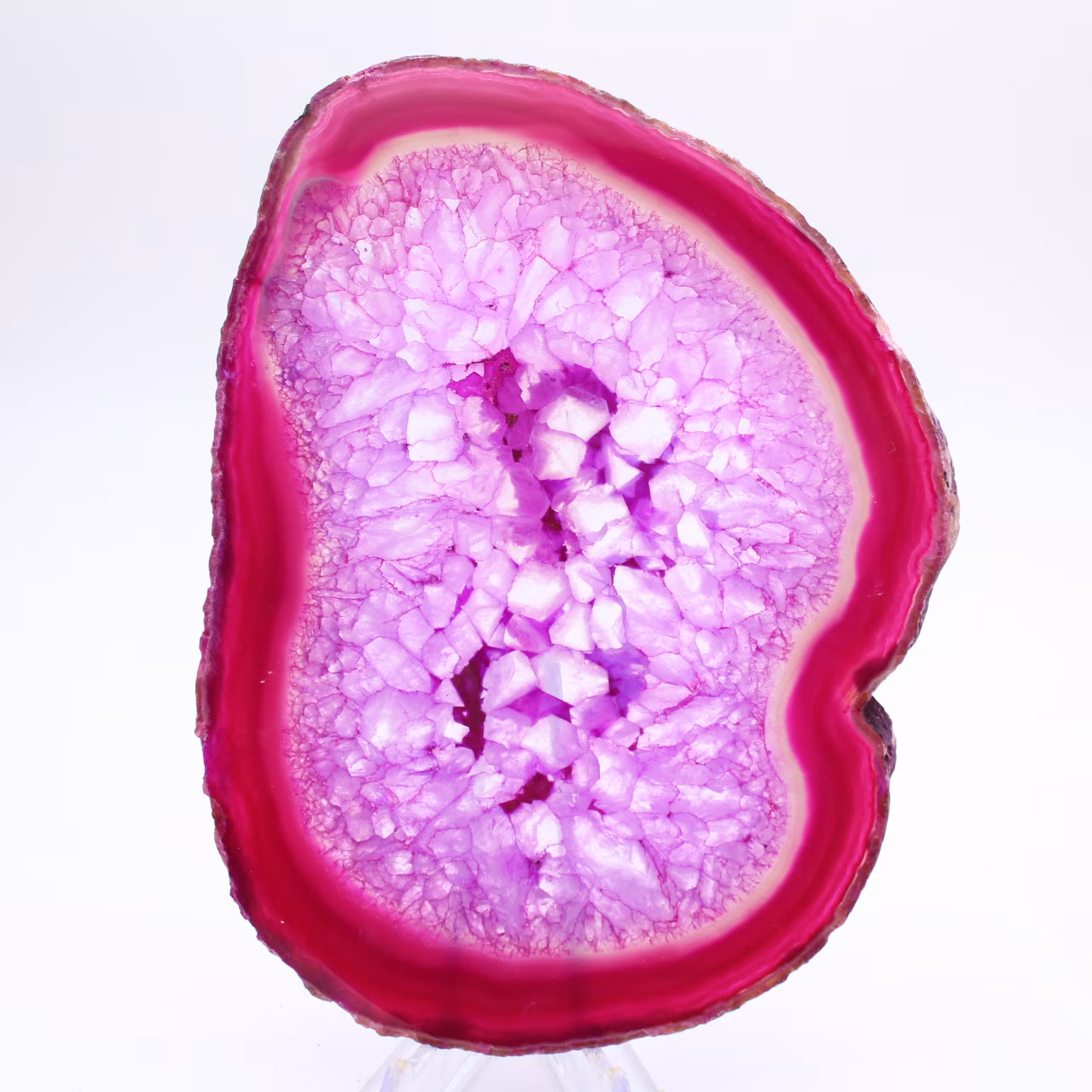 gepolijst agaatplakje, roze getint