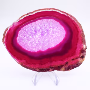 Decoratief schijfje roze geverfde agaat