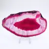 Dun plakje roze getinte agaat - 0