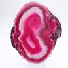 Gepolijste plak roze geverfde agaat - 9