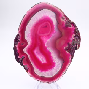 Plakje natuurlijke roze getinte agaat