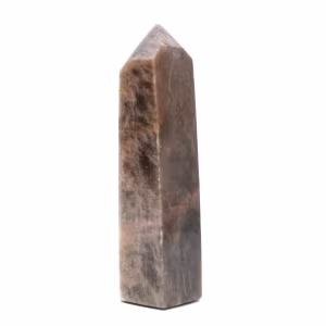 Geometrische microklienprisma - Zwarte maansteen uit Madagaskar