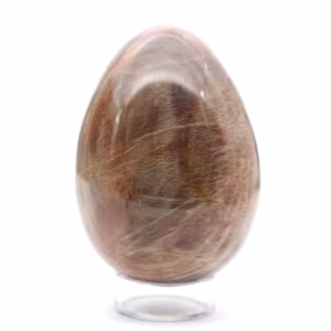 Zwart maansteen ei 355g - Madagascar