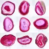 Gepolijste plak roze geverfde agaat - 0