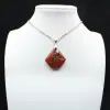 Hanger van rood jaspismineraal - 2