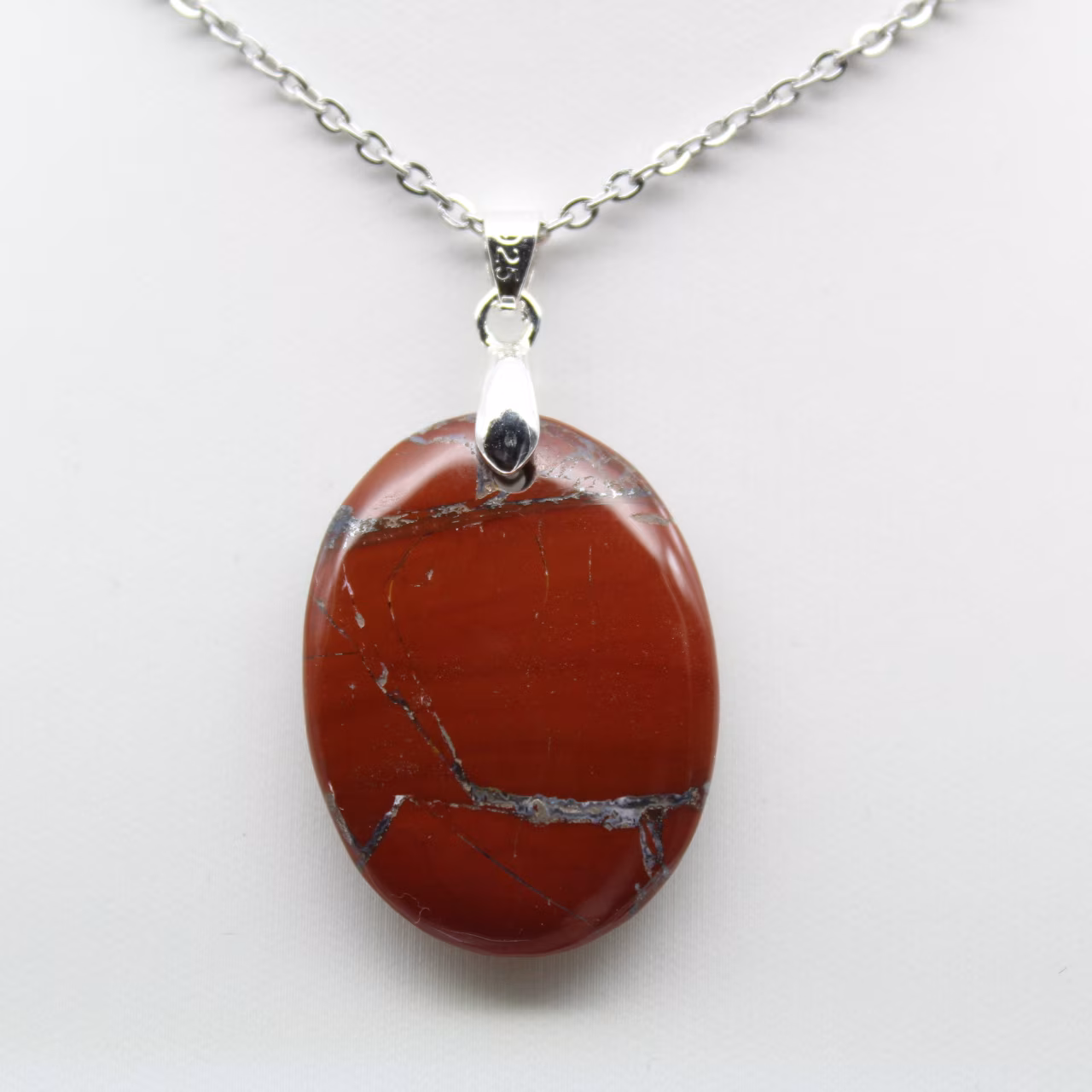 Rode jaspis hanger ketting