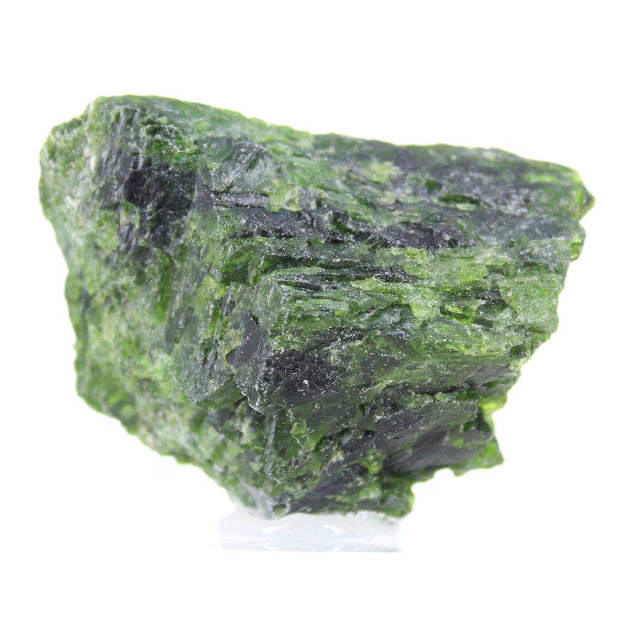 Ruwe chroomdiopside, groen verzamelmineraal, Finland, 80 g