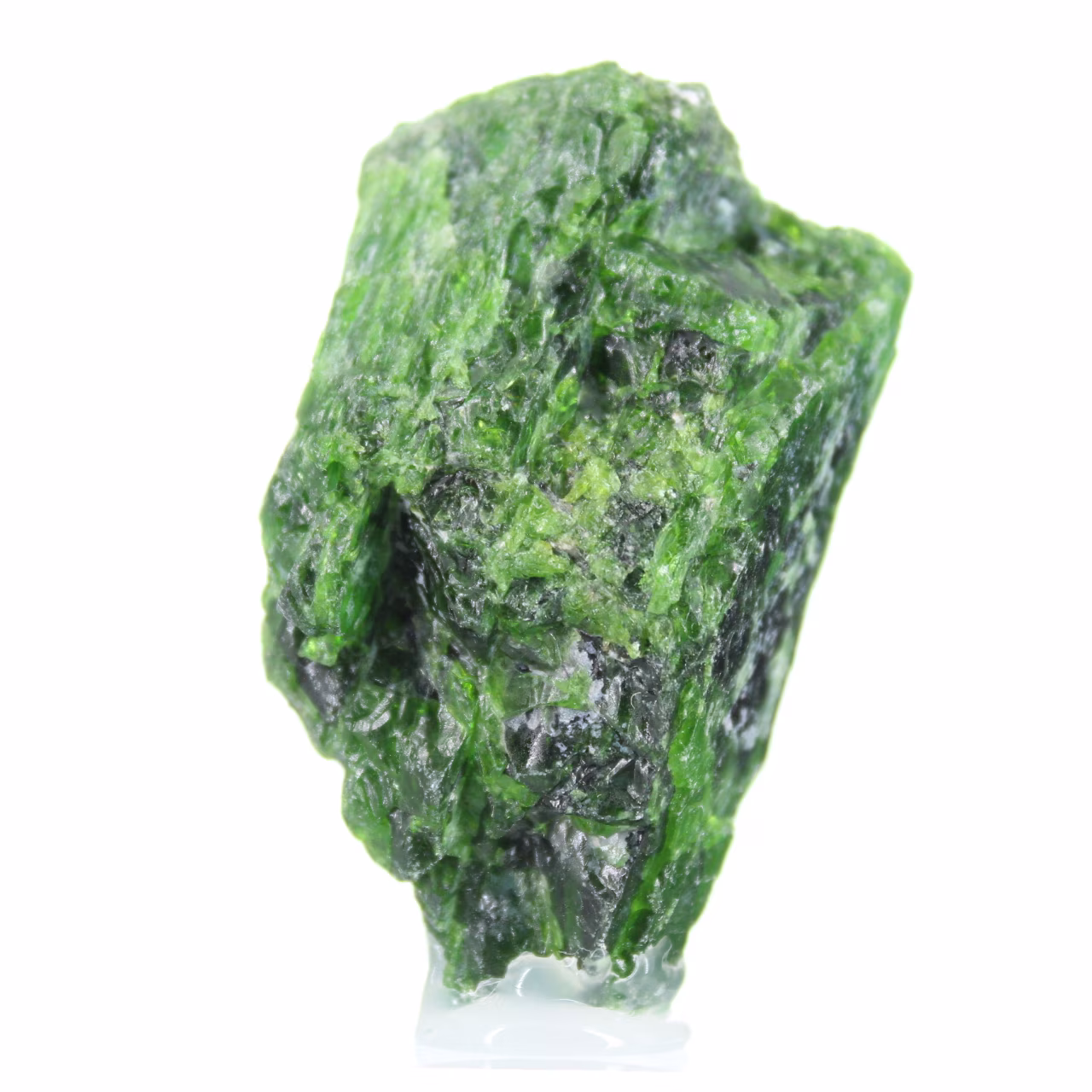 Ruwe chroomdiopside, Fins mineraalmonster 55 g