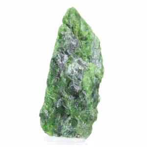 Ruwe chromediopside op een basis, Scandinavisch exemplaar 50 g
