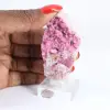 Cobaltocalcite congolaise, cristaux et gangue sur socle - 1