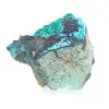 Mineralogisch specimen van groene brochantiet uit Chili op een voetstuk - 0