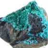 Mineralogisch specimen van groene brochantiet uit Chili op een voetstuk - 5