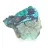 Mineralogisch specimen van groene brochantiet uit Chili op een voetstuk