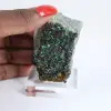 Ruwe brochantiet uit Chili - Wetenschappelijk exemplaar op sokkel - 1