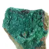 Zeldzaam exemplaar van groene brochantiet uit Chili op een sokkel. - 5