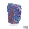 Chalcopyrite irisée du Mexique sur socle pour collection minérale - 4
