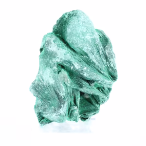 Zijdeachtige malachiet uit Congo-Kinshasa, verzamelmineraal op voet