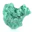 Malachietspecimen met groene vezels uit Congo, acrylen standaard