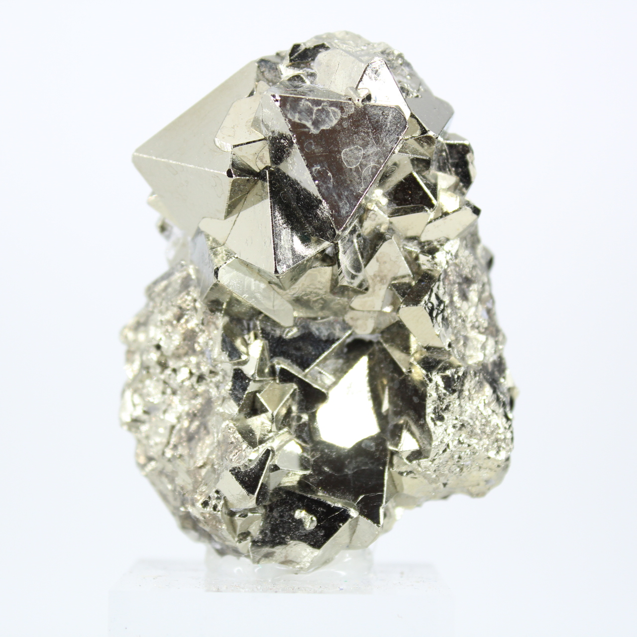 Octaëdrische pyriet uit Peru, ruwe verzamelaarssteen.