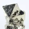 Pyriet-octaëders uit Peru – Natuurlijk exemplaar op een sokkel - 7