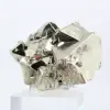 Geometrische pyriet uit Peru – Octaëdrische kristallen op een basis - 3