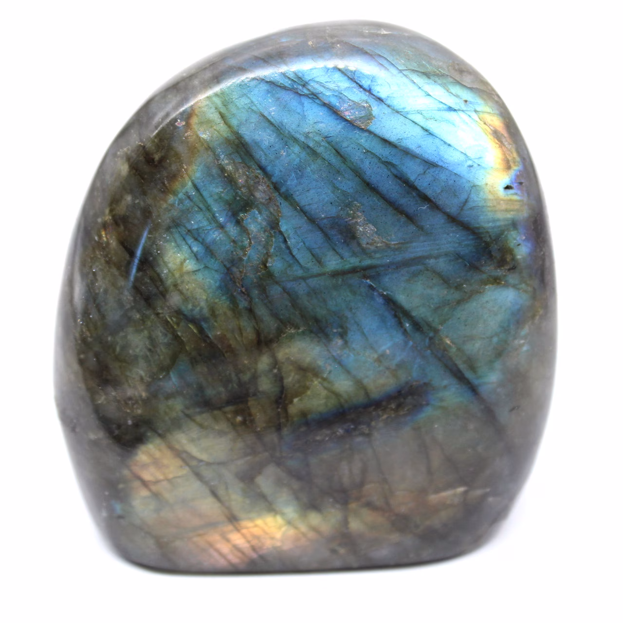 Mineraal Specimen Gepolijste Labradoriet Herkomst Madagaskar