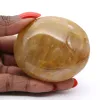 Gele kwarts kiezelsteen uit Madagaskar, natuursteen - 2