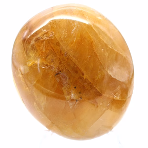 Gele kwarts kiezelsteen uit Madagaskar, natuursteen