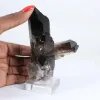 Morionkwartsprisma uit Brazilië, specimen op acrylvoet - 1