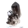 Gedrongen morionkwartskristal uit Brazilië, mineraalspecimen op voet - 2