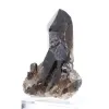 Gedrongen morionkwartskristal uit Brazilië, mineraalspecimen op voet - 3