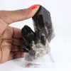 Gedrongen morionkwartskristal uit Brazilië, mineraalspecimen op voet - 1